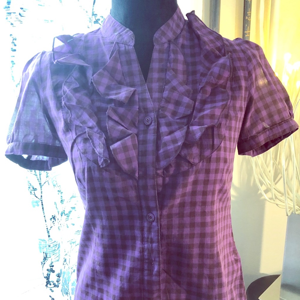 Fossil Puffed Sleeves Cotton Blouse-small
